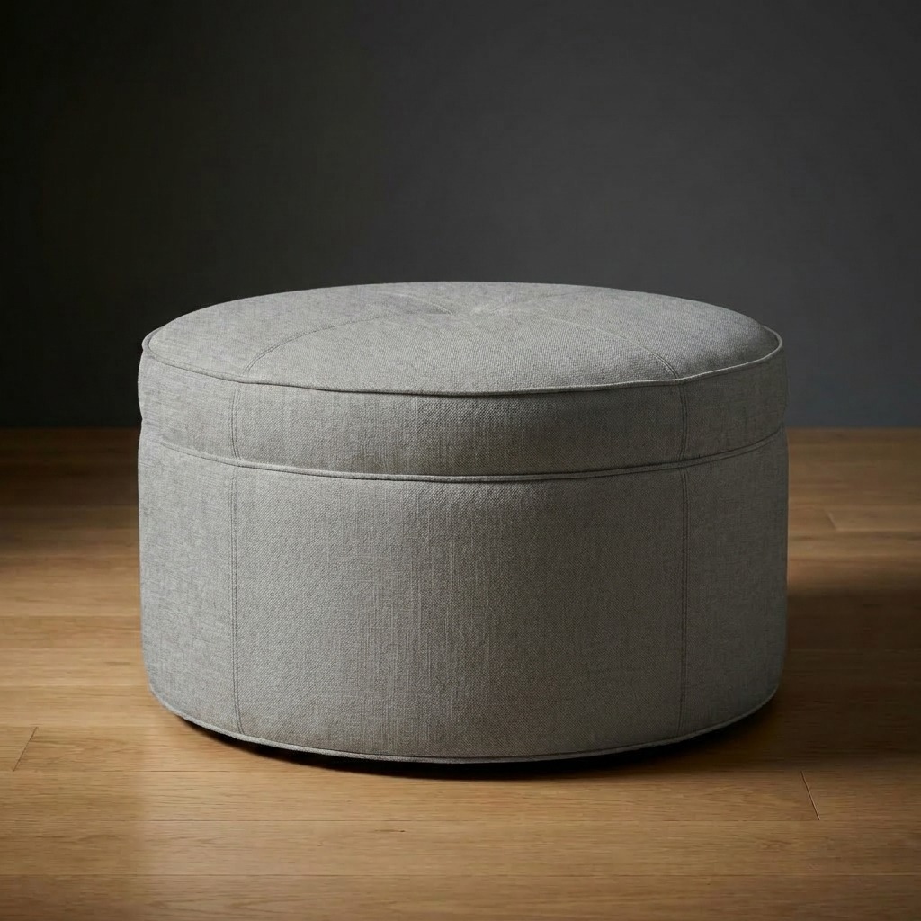 Kensington Ottoman in Harbor Mist