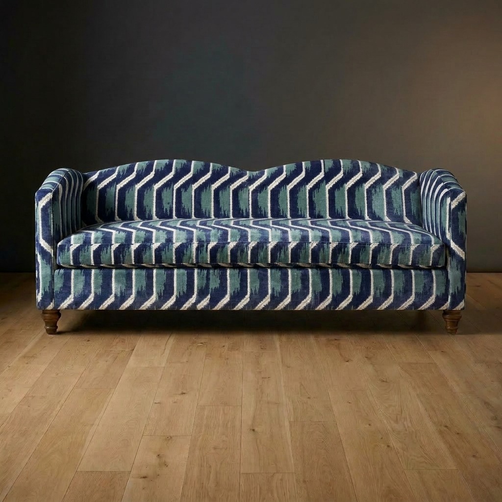 Silhouette Sofa in Tidewater Ikat