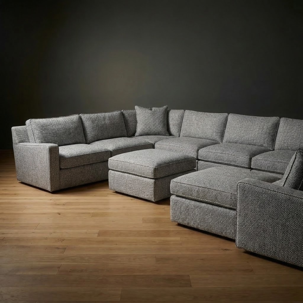 Ellington Sectional in Salt & Pepper