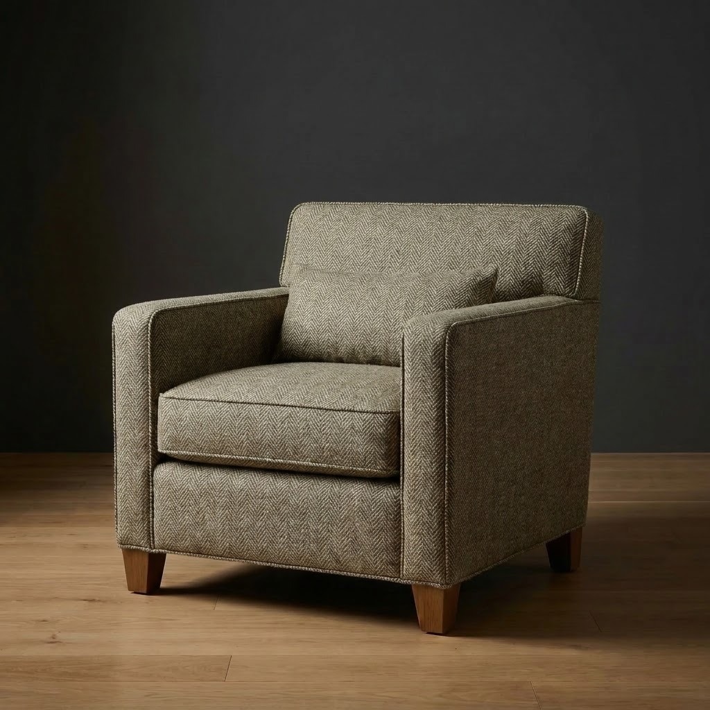 Carrington Chair in Millbrook Herringbone