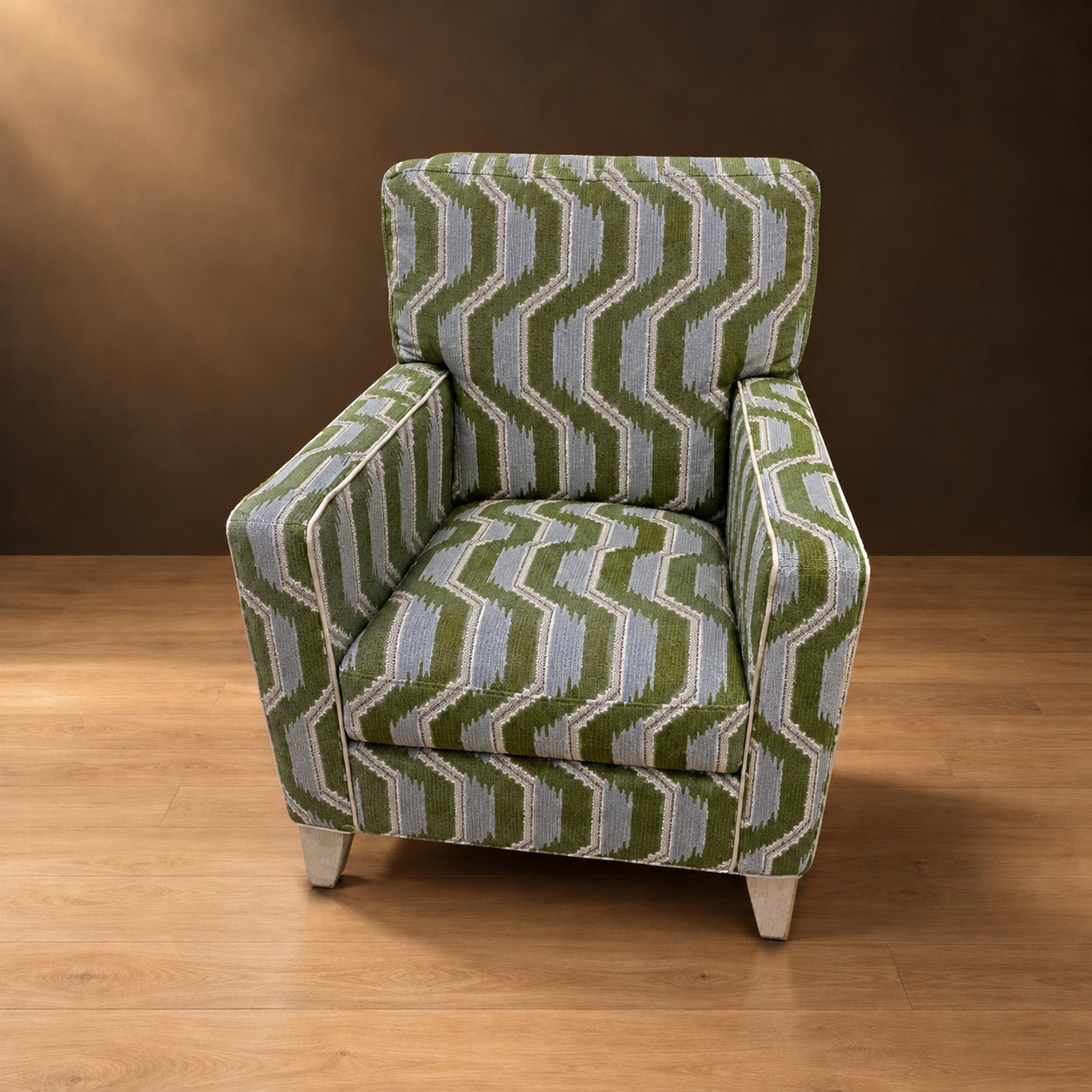 Caroline Chair in Tidewater Ikat