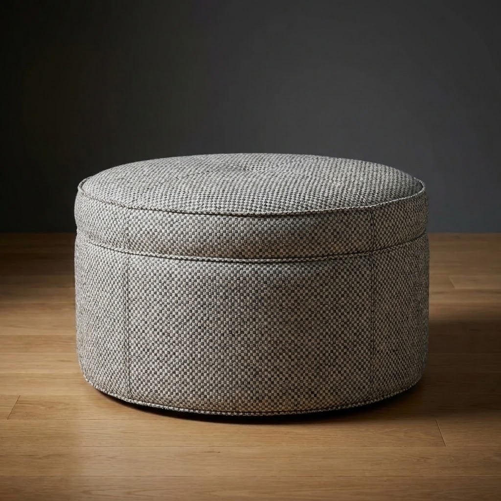 Kensington Ottoman in Salt & Pepper