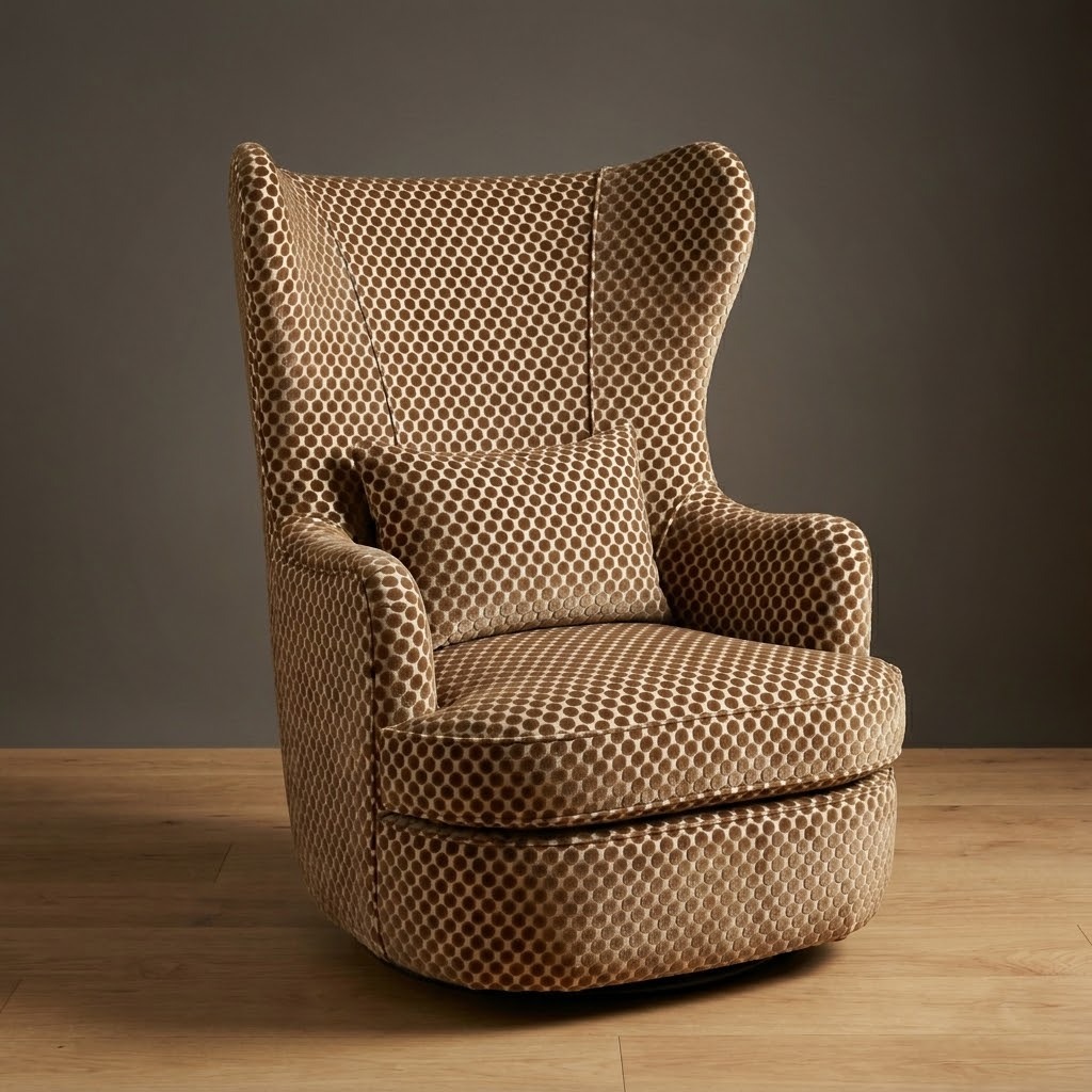 Wayfarer Swivel Chair in Honeycomb Ridge
