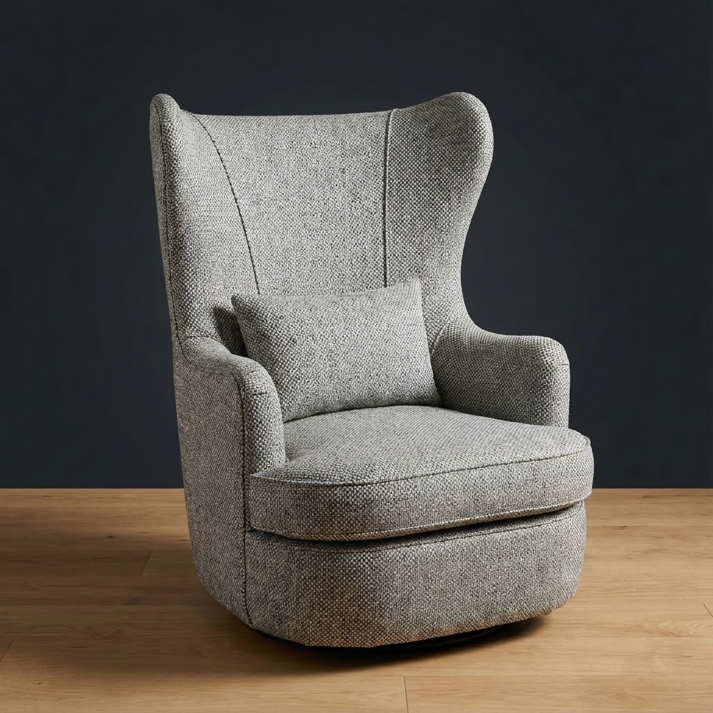 Wayfarer Swivel Chair in Salt & Pepper