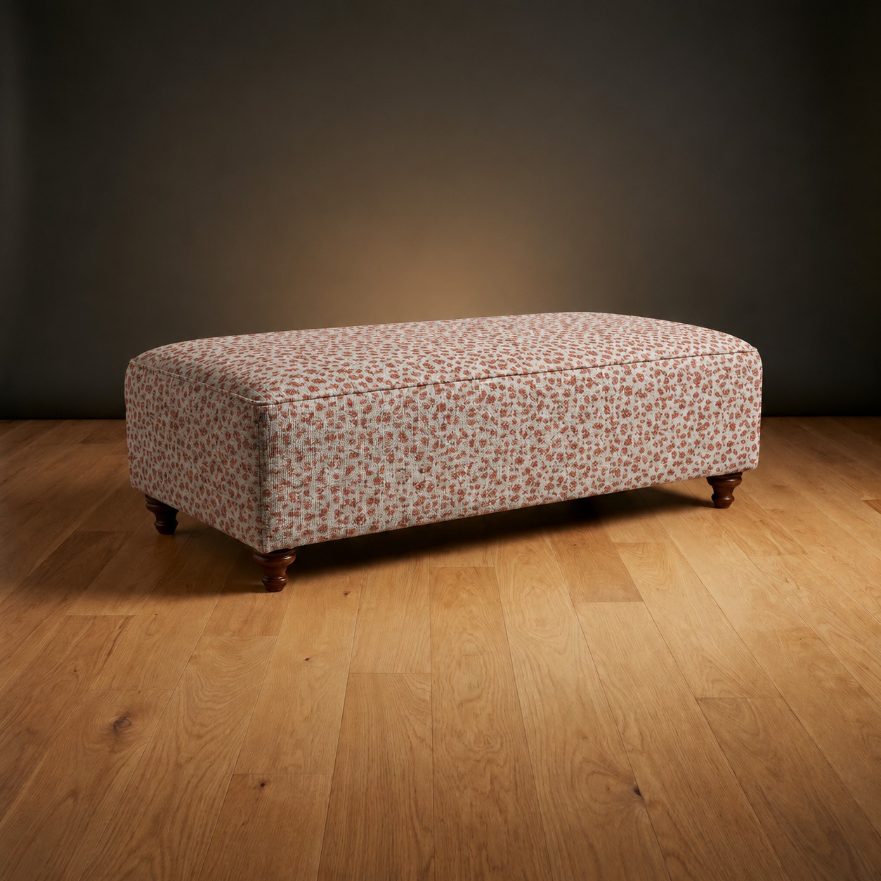 The Manhattan Ottoman in Copper Bloom