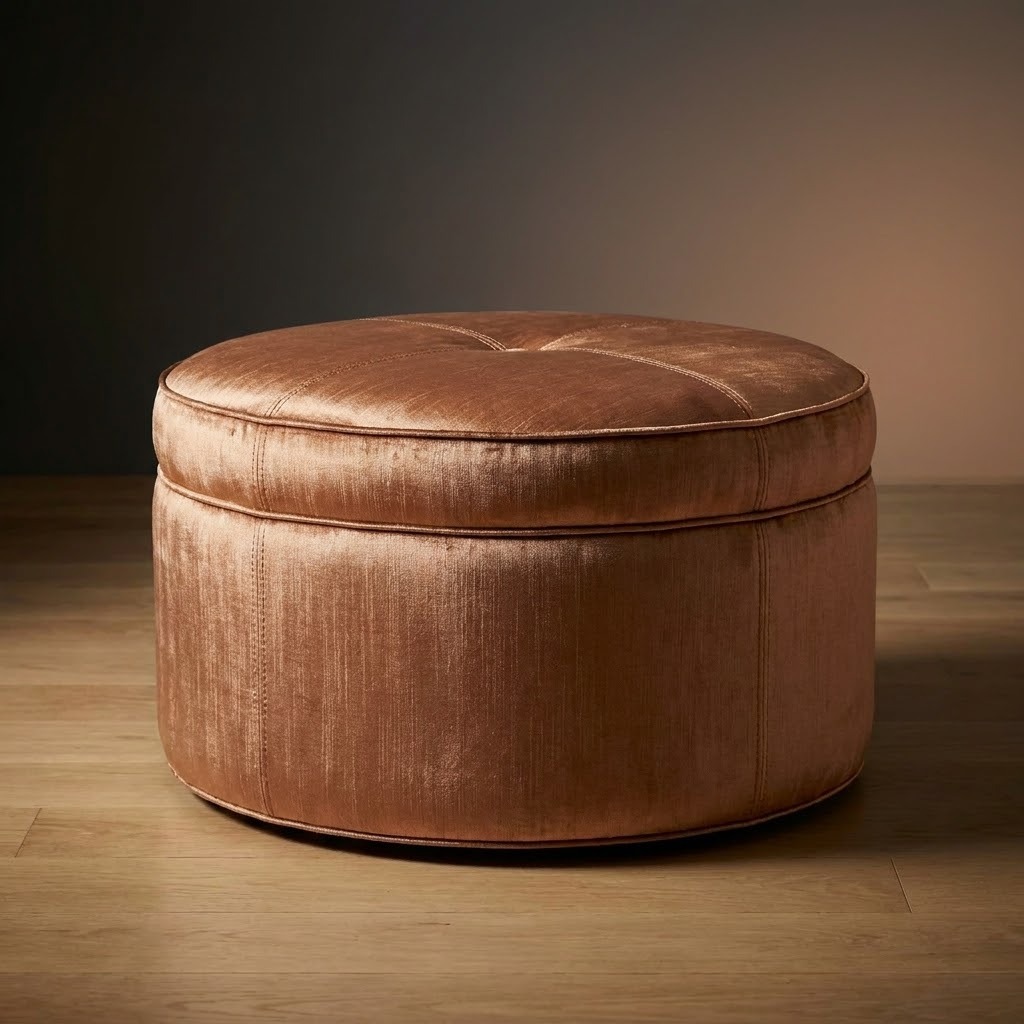 Kensington Ottoman in Storm Crossing