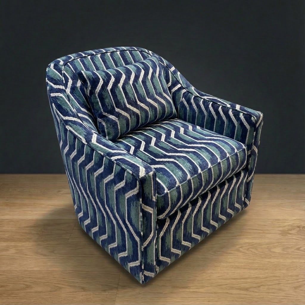 Laurel Chair in Tidewater Ikat