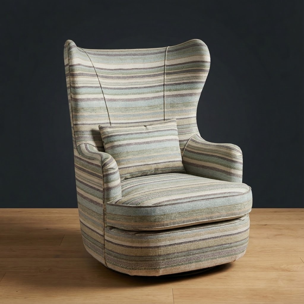Wayfarer Swivel Chair in Woven Shores