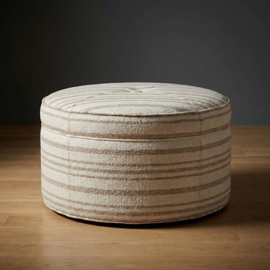 Kensington Ottoman in Driftwood