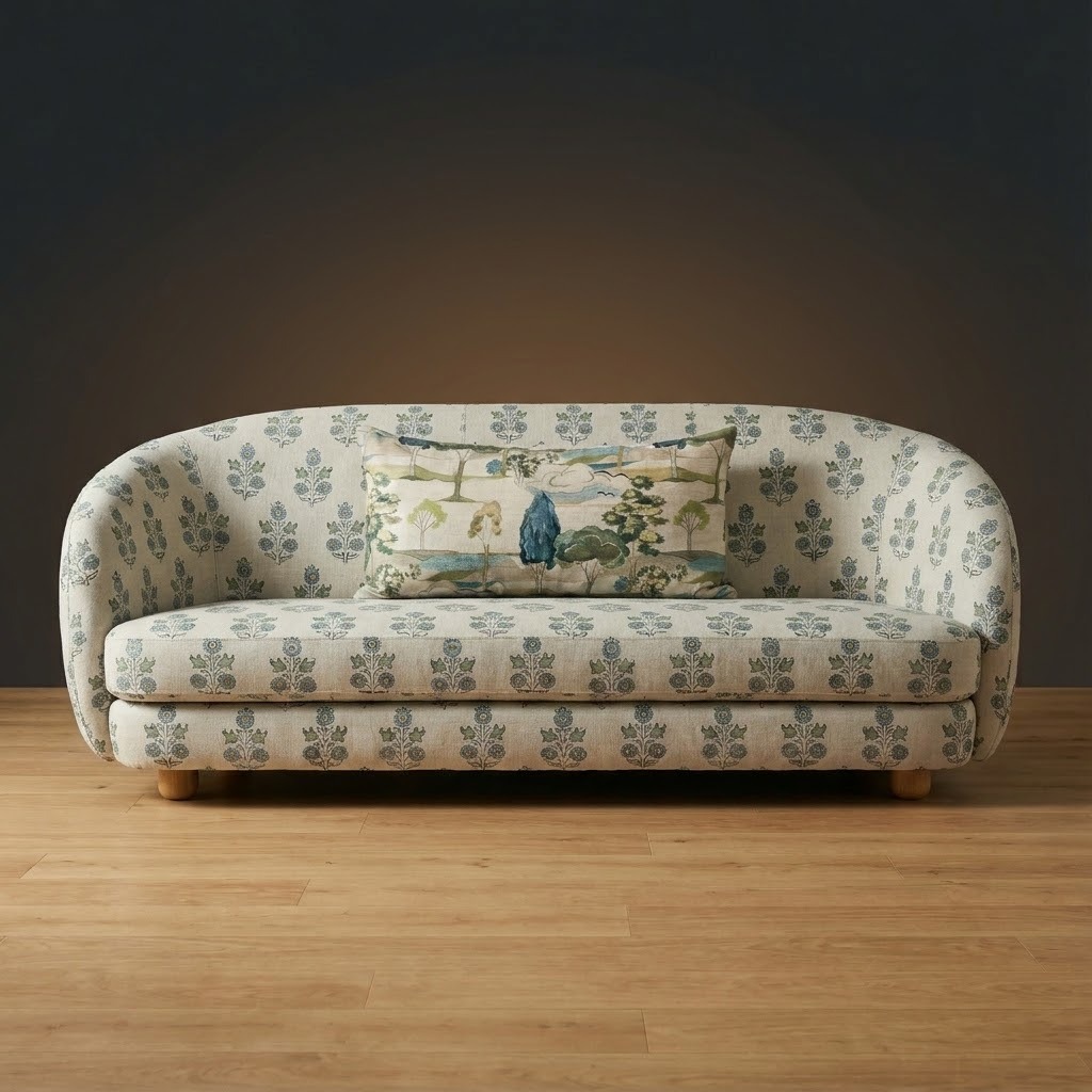 Meridian Sofa in Rosewood Garden