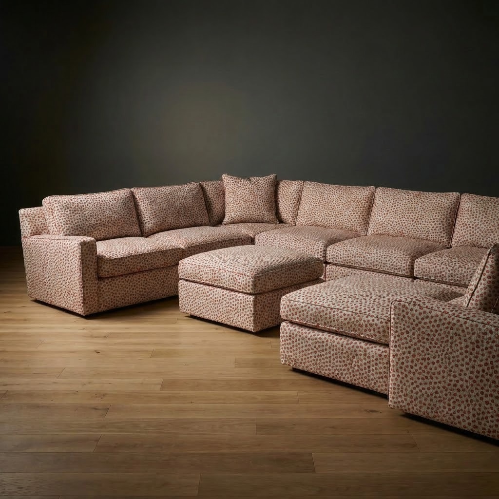 Ellington Sectional in Copper Bloom