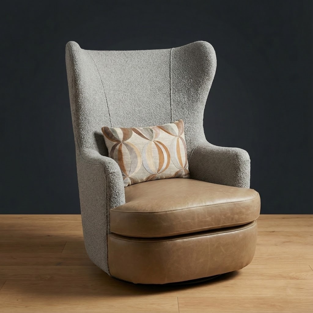 Wayfarer Swivel Chair in Thornfield