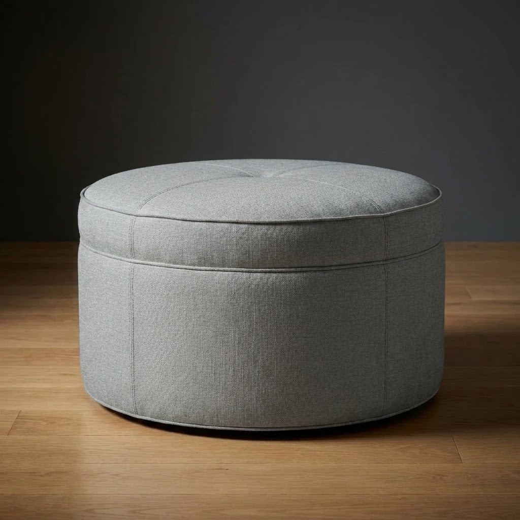 Kensington Ottoman in Misty Glen