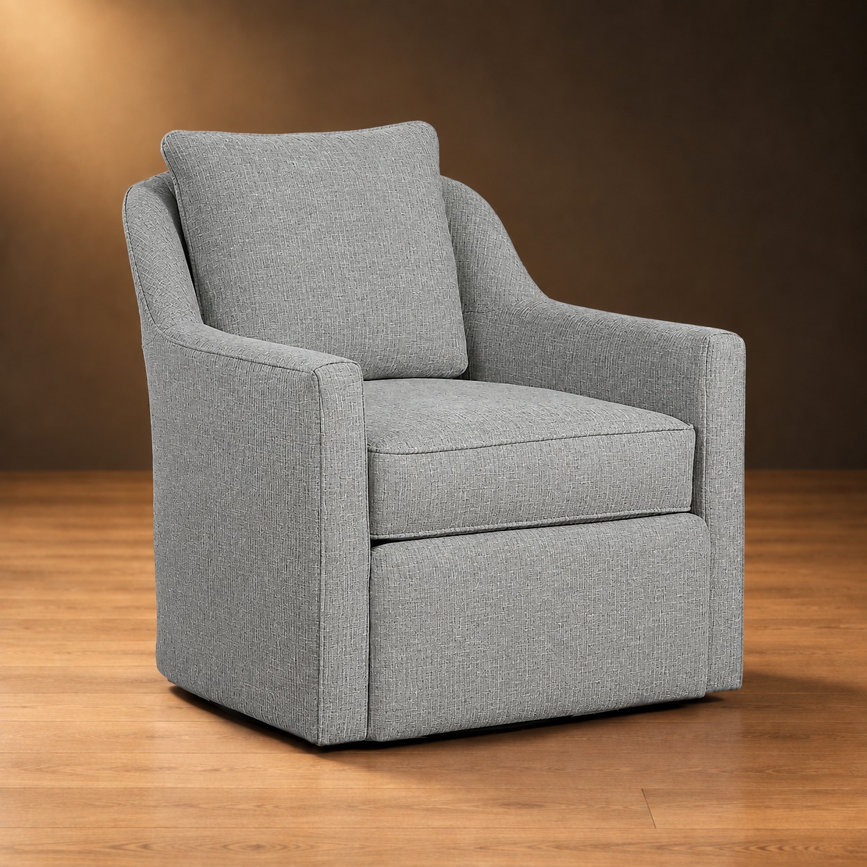 The Whitmore Swivel Chair in Harbor Mist