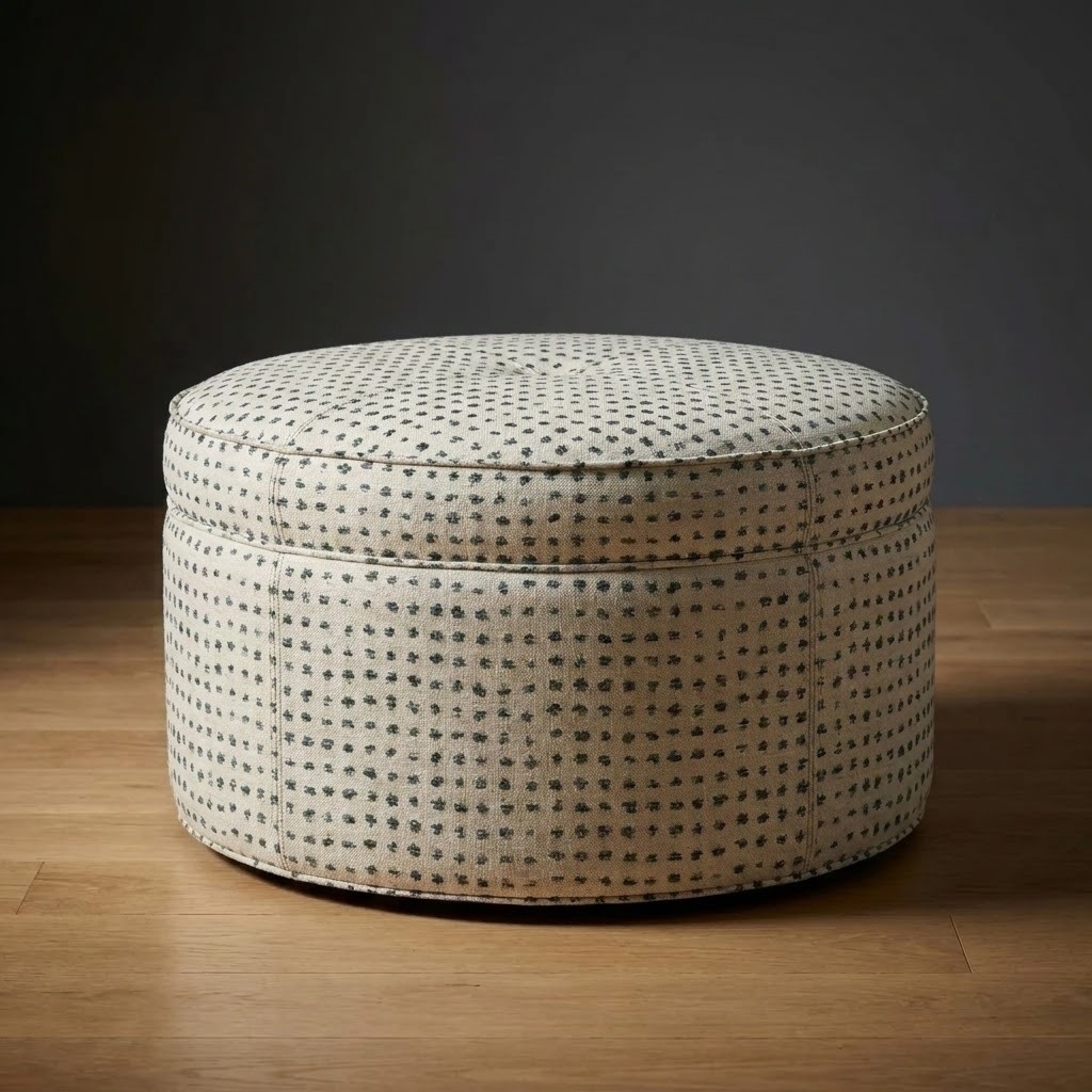 Kensington Ottoman in Cobblestone