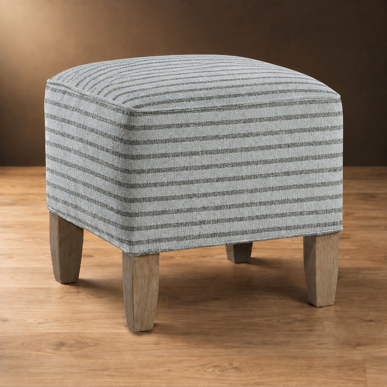 The Ashdown Ottoman in Driftwood
