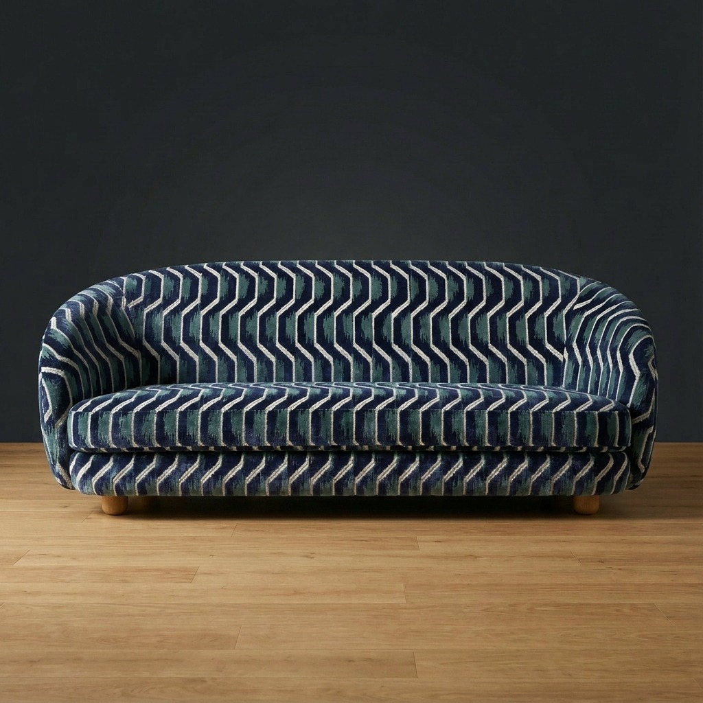 Meridian Sofa in Tidewater Ikat