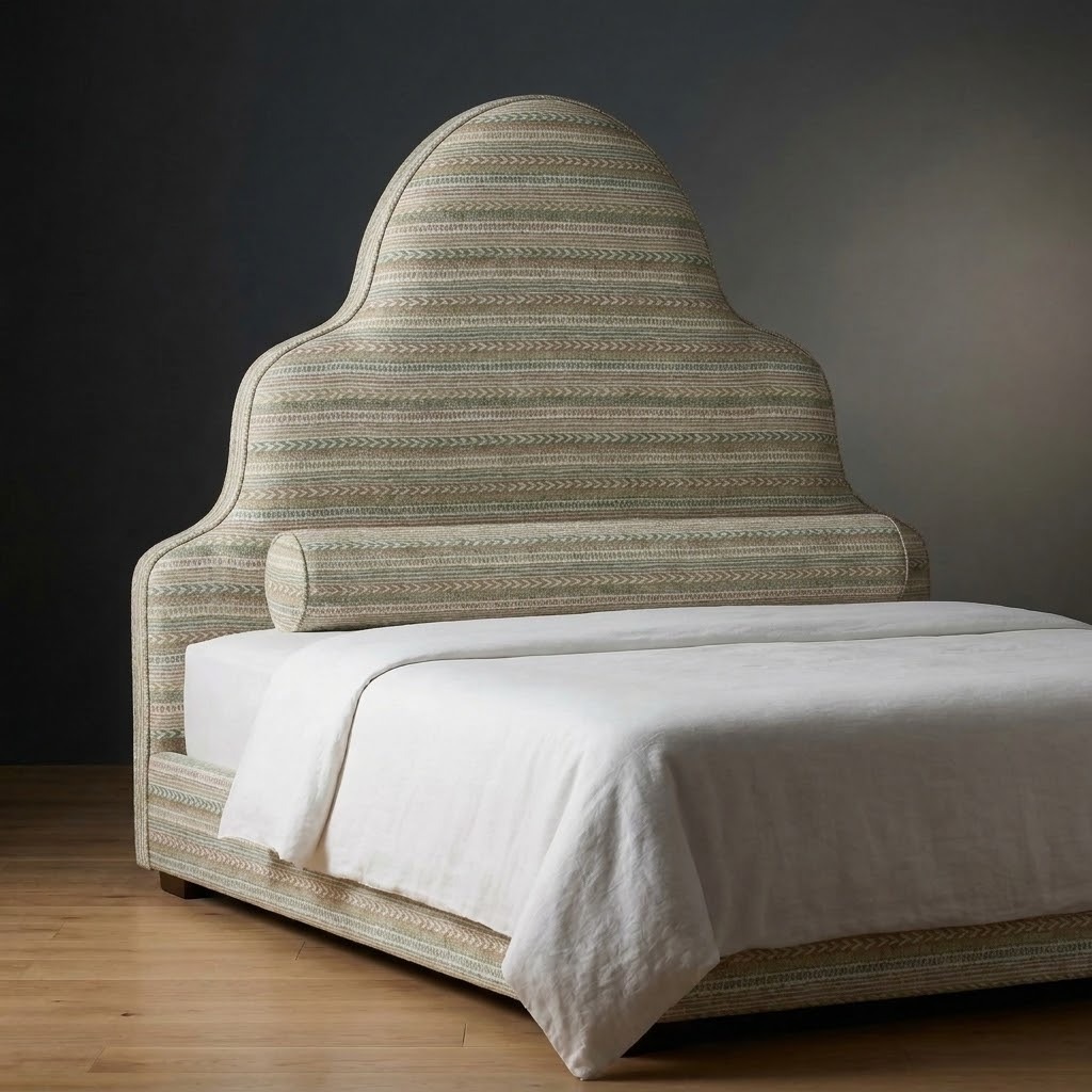 Kingswell Bed in Fieldstone Braid